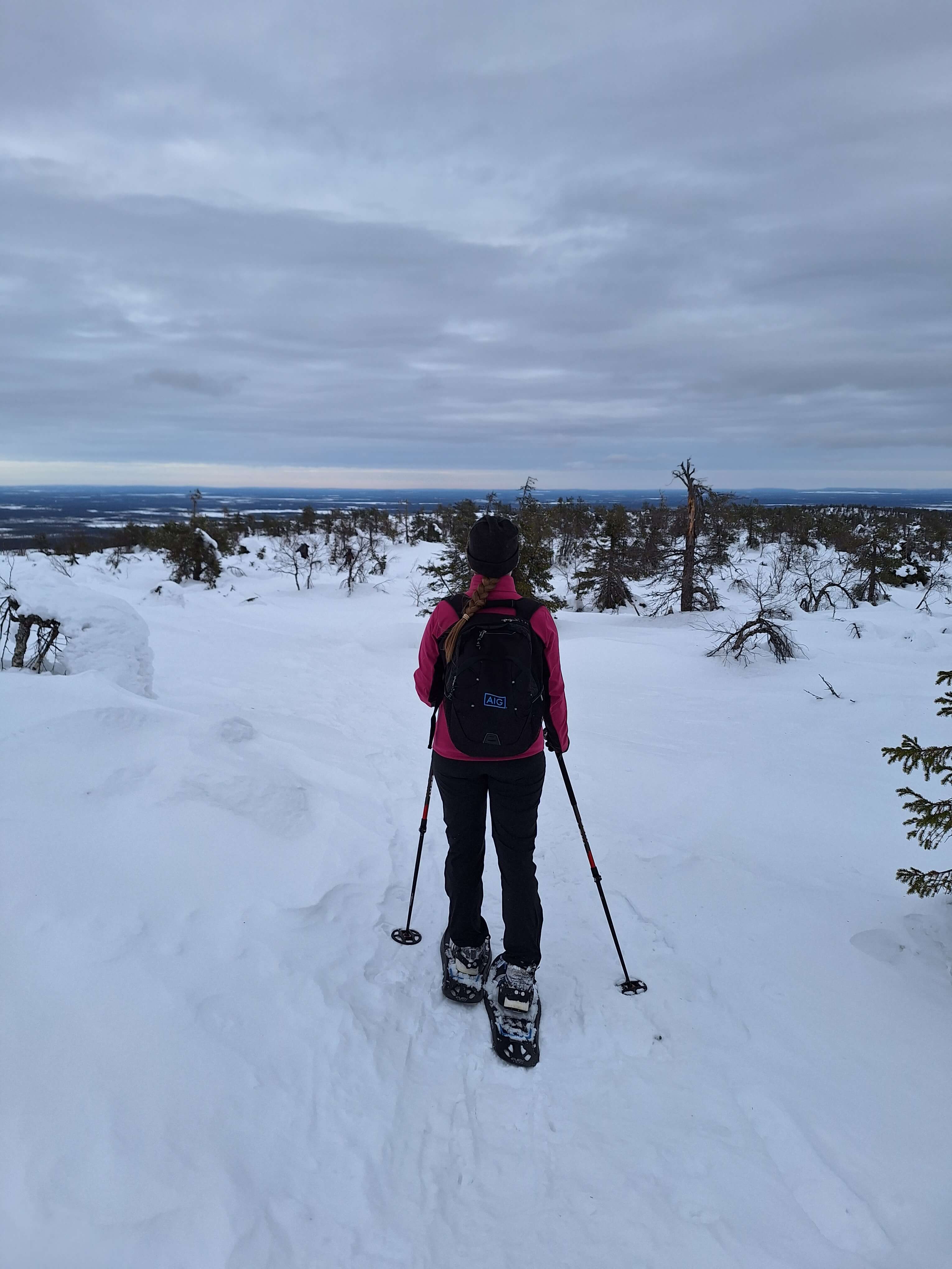 Snowshoeing in Finland is a great way to explore the Arctic landscapes.